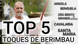 TOP 5 TOQUES de BERIMBAU com variações | ABADA-CAPOEIRA | como TOCAR no berimbau