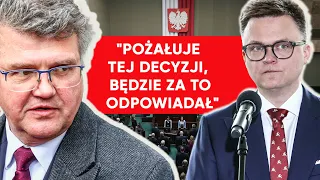 Wąsik w prokuraturze. Zagroził Hołowni: Pożałuje tej decyzji