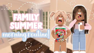 Family Summer MORNING ROUTINE!! *CHAOTIC!?* | WITH VOICE | Roblox Bloxburg Roleplay