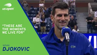 Novak Djokovic On-Cout Interview | 2021 US Open Semifinal