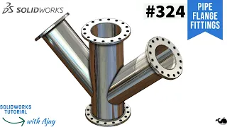 Pipe Flange Fittings #324 |Industrial design ||SolidWorks| | design with Ajay | @DesignWithAjay