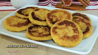 AREPAS DE PLÁTANO RELLENAS CON QUESO MUNDIALES Y MUY FÁCIL DE HACER