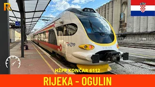 Winter Cab ride Rijeka - Ogulin (Croatian Railways) - train drivers view in 4K