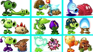 16 Pair PEA & Support Plants Battlez - Who Will Win? - PvZ 2 Team Plant vs Team Plant