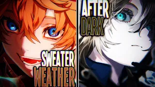 1 HOUR Nightcore → After Dark x Sweater Weather // Switching Vocals