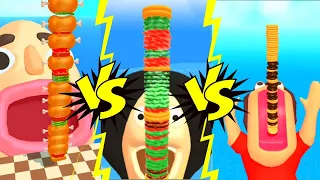 SANDWICH RUNNER vs BURGER RUSH vs PANCAKE RUN - Triple Game All Level Gameplay Android NEW UPDATE SK