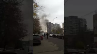 Пожар в центре Москвы рядом с Префектурой