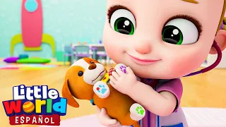 Llevamos a nuestro perro al veterinario | Canciones Infantiles | Little World En Español