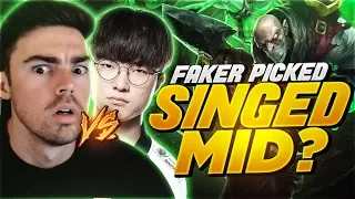 FAKER PICKED SINGED MID AGAINST ME AND THIS HAPPENED....