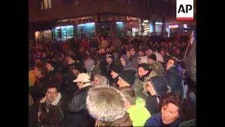 Serbia - Protestors clash with riot police