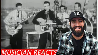 Elvis Presley - Heartbreak Hotel - (Live on Milton Berle, U.S.S. Hancock) - Musician's Reaction