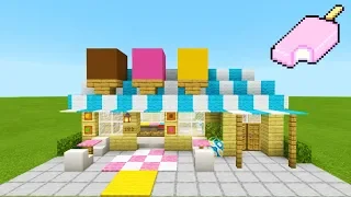 Minecraft Tutorial: How To Make A Ice Cream Parlor "2019 City Build Tutorial"