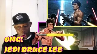 "BRUCE LEE IS A JEDI!" Bruce Lee Lightsabers Scene Recreation REACTION!!!