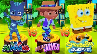 Tag with Ryan PJ Masks Catboy vs Spongebob Squarepants vs Ridley Jones - All Characters Unlocked