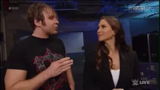 Stephanie McMahon & Dean Ambrose Backstage