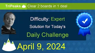 Microsoft Solitaire Collection: TriPeaks - Expert - April 9, 2024