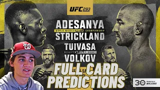 UFC 293 Adesanya vs. Strickland Full Card Predictions!