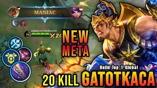 NEW META?! 20 Kills Gatotkaca Golden Staff Build Almost SAVAGE - Build Top 1 Global Gatotkaca ~ MLBB