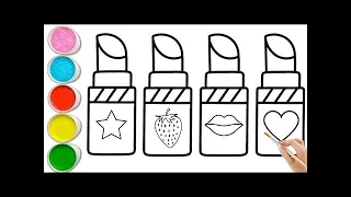 Lipsticks Drawing Tutorial | Easy Step-by-Step Guide For Kids