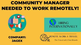 COMMUNITY MANAGER NEEDED TO WORK REMOTELY/International, work from home job!