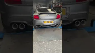 Bentley GT Continental STRAIGHT pipe exhaust! First start up!