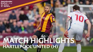 MATCH HIGHLIGHTS: Bradford City v Hartlepool United