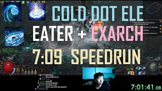 7:09 Cold DoT Elementalist A1-Exarch Eater Speedrun 3.20 (FULL RUN)