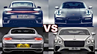2022 Bentley Continental GT Speed vs Porsche 911 Turbo S (2021) High-performance luxury sport cars!