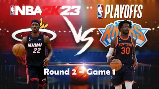 NBA 2K23 Playoffs - Miami Heat VS New York Knicks - Round 2 - Game 1 - Who will win?