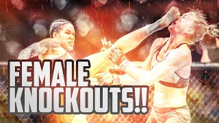 Most Brutal Female KNOCKOUTS In MMA!!!