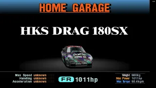 Gran Turismo 2 Plus - Arcade mode - Top Speed Test - HKS Drag 180SX