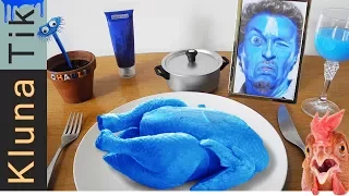 Eating PAINT COLORED chicken!    Kluna Tik Dinner #98 | ASMR eating sounds no talk