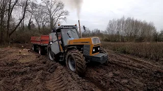 Wożenie Ziemi - Niedźwiedź 1604 & HL 8011 vs John Deere 6630  & HL 6011