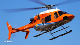 Bell 427 Helicopter Takeoff & Landing, etc.