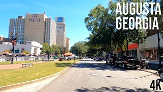 Augusta, Georgia - Downtown Drive 4K