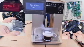 Melitta caffeo Ci Fehlersuche Systemfehler 8  zu Beginn dann System Start zur Defekter Wasserpumpe