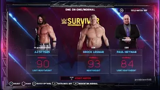 WWE 2K18 - AJ Styles vs Brock Lesnar Survivor Series 2017 Simulation
