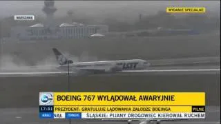 Boeing 767 Emergency Landing, Warsaw 01.11.2011