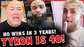 Dana White REACTS to Jake Paul vs Tyron Woodley! Jake demands AUTO REMATCH! Tyron paid MILLIONS!