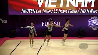 Vietnam (VIE) - 2022 Aerobic Worlds, Guimaraes (POR) - Trio Qualifications