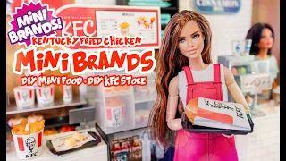 Are The NEW KFC Mini Brands Barbie Size? Let’s Make A KFC Store &  Squishy Doll Food