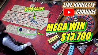 🔴LIVE ROULETTE | 💰 MEGA WIN 💲13.700 In Las Vegas Casino 🎰 $100 Chips Inside Exclusive ✅ 2024-01-22