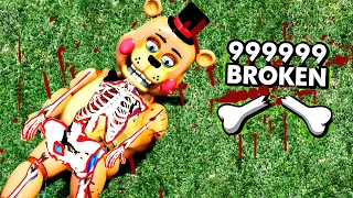 Animatronics QUEBRANDO Todos os OSSOS do TOY FREDDY? | GTA V Five Nights at Freddy's