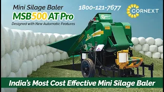 Cornext MSB500 AT Pro - Mini Silage Baler with Automatic Features - Call 1800-121-7677
