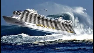 Mega Cruise Ships Overcome Massive Waves In Storm❗Awesome Ships Launches Compilation