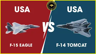 Who Wins!! F-14 Tomcat Vs F-15 Eagle: The Best Jet Fighters in the World | Military Summary