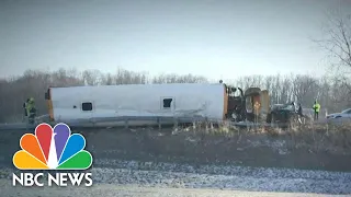 Shocking Video Of Ohio School Bus Crash Sparks Nationwide Call For Seatbelts | NBC Nightly News