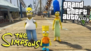 GTA 5 Mods - THE SIMPSONS MOD w/ BART, HOMER & MARGE (GTA 5 Mods Gameplay)