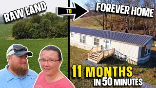 Couple turns RAW LAND into their FOREVER HOMESTEAD // 11 Months in 50 Minutes