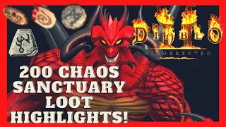 D2R - 200 Chaos Sanctuary Runs Loot Drop Highlights